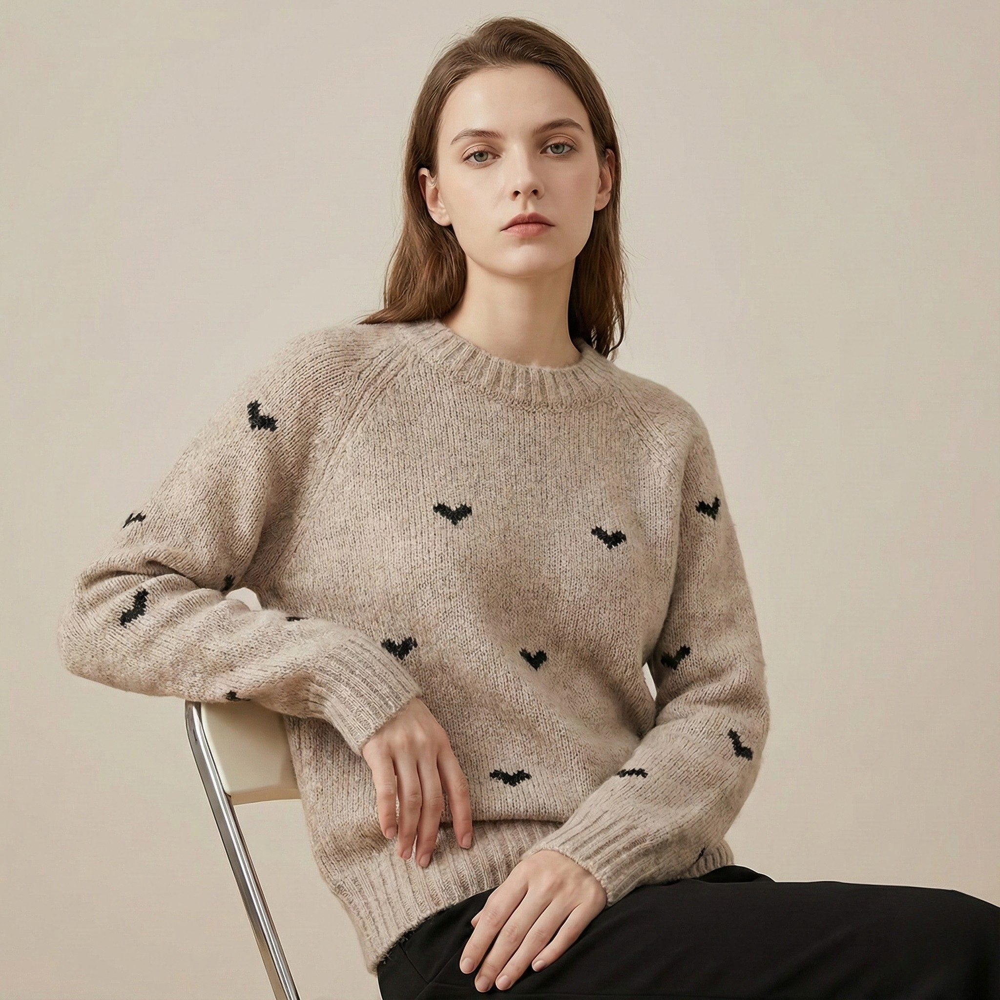 Berlinella | Hjärtmönstrad tröja