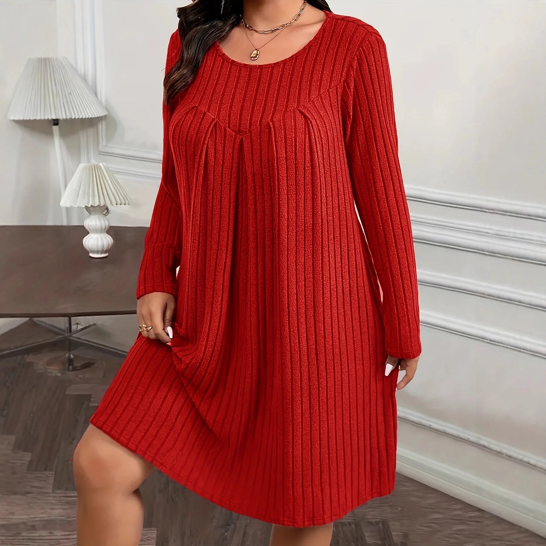 Berlinella | Mjuka Stickade Klänningen